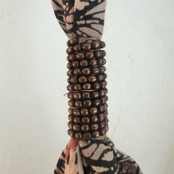 Free People Merida Printed Maxi Dress beaded bohemian vacation Large - Picture 13 of 14